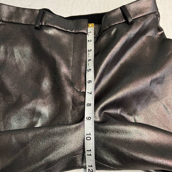 Express Editor Boot Pants 10S Metallic Dark Gray Mid Rise Bootcut Stretch Career - Picture 9 of 10